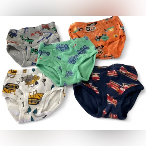 Other - Vehicle Print Colorful Boy’s Underwear Briefs (Bundle of 5) Size 4T